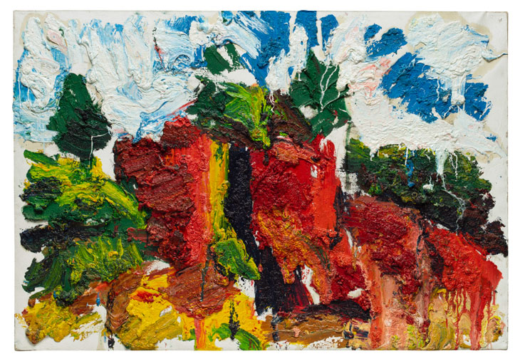 © Franz Grabmayr | Rote Felsenwand, 2009, Öl auf Leinwand, 110x160 cm